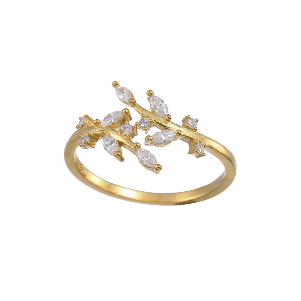 14 K Dainty Gold Moon Star Crown Ring, Double Stacking Ba... | Elk & Bloom  | SilkFred US